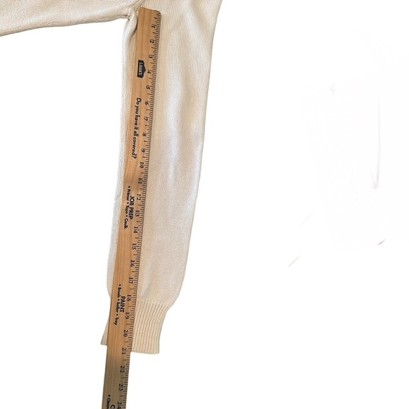 Ralph Lauren navy and cream large three quarter zip cotton sweater. - Picture 11 of 15